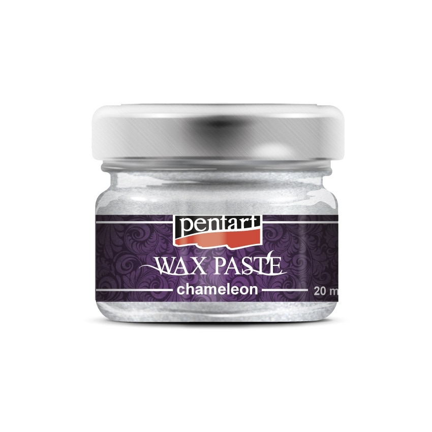 Pasta cerata Cameleon Pentart - argintiu sclipicos, 20 ml