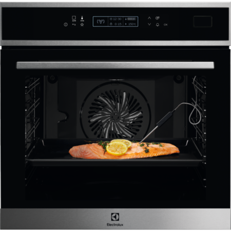 Cuptor incorporabil Electrolux EOB8S31X, Electric, 70 l, Autocuratare cu abur, Grill, Afisaj digital, Touch control, SteamBoost, Clasa A+, Inox/Negru