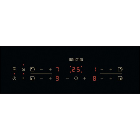 Plita incorporabila Electrolux CIR60430CB, Inductie, 4 zone de gatit, Touch control, Booster, Timer, Conectivitate hota, 60 cm, Negru