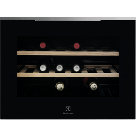 Racitor de vinuri incorporabil Electrolux KBW5X, 49 l, Capacitate 18 sticle, Control electronic, Clasa F, Inox antiamprenta