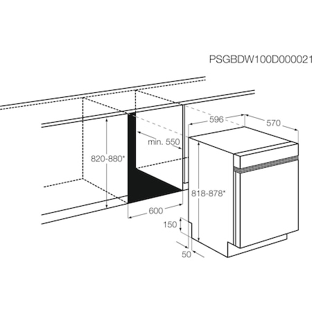 Masina de spalat vase incorporabila AEG FEE52910ZM, 14 seturi, AirDry, MaxiFlex, Motor Inverter, Clasa A++, 60 cm