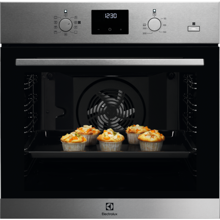 Cuptor incorporabil Electrolux EOD3H50TX, Electric, 72l, Grill, Timer, SteamBake, Even Cooking, Multilevel Cooking, PlusSteam, Grill Turbo, Clasa A, Inox antiamprenta
