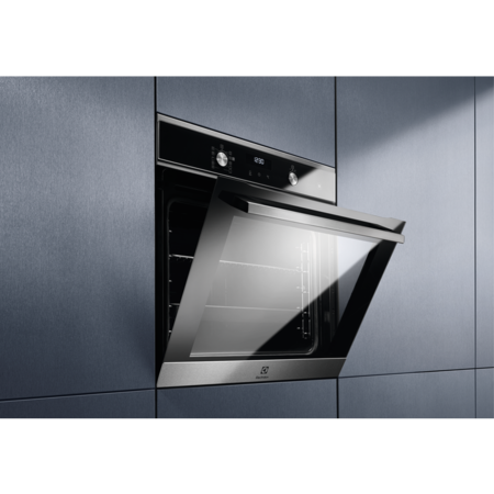 Cuptor incorporabil Electrolux EOD6P71X, Electric, 72 l, Autocuratare pirolitica, Grill, Timer, SteamBake, Clasa A+, Inox/Negru