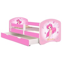 Patut tineret MyKids Fairy cu sertar si saltea 160x80