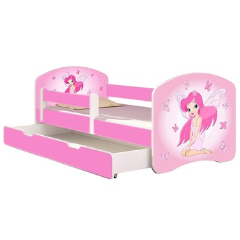 Patut tineret MyKids Fairy cu sertar si saltea 160x80 Patut tineret MyKids Fairy cu sertar si saltea 160x80