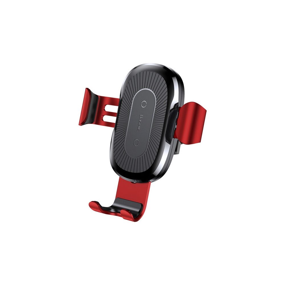 Suport Auto cu Incarcare Wireless Baseus Gravity, Sistem de prindere Gravitational, Putere 10W, 360º, Rosu