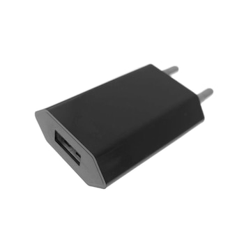 Incarcator de perete, adaptor de alimentare USB,1000 mA, negru Negru 1000 mAh