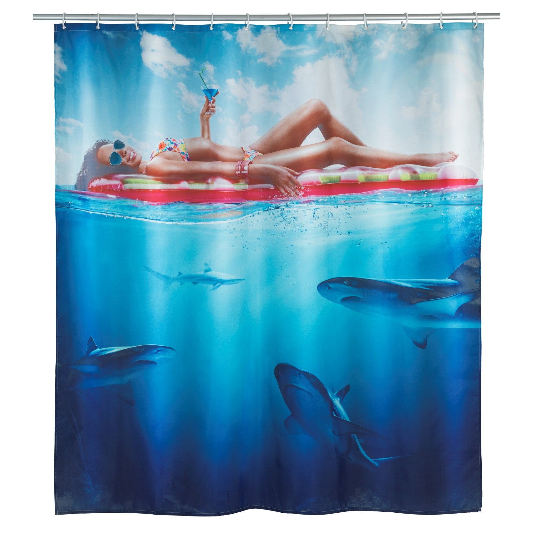 Perdea dus, 100% polyester, Wenko, Cool Lady, 180x200 cm