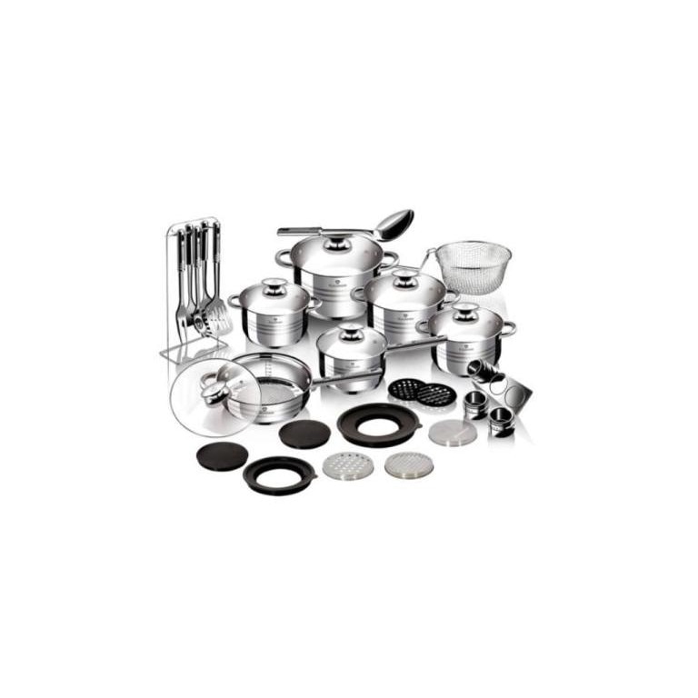 Batterie De Cuisine 17 Pièces En Acier Inoxydable - Compatible Induction - Casseroles, Poêle, Ustensiles - 7