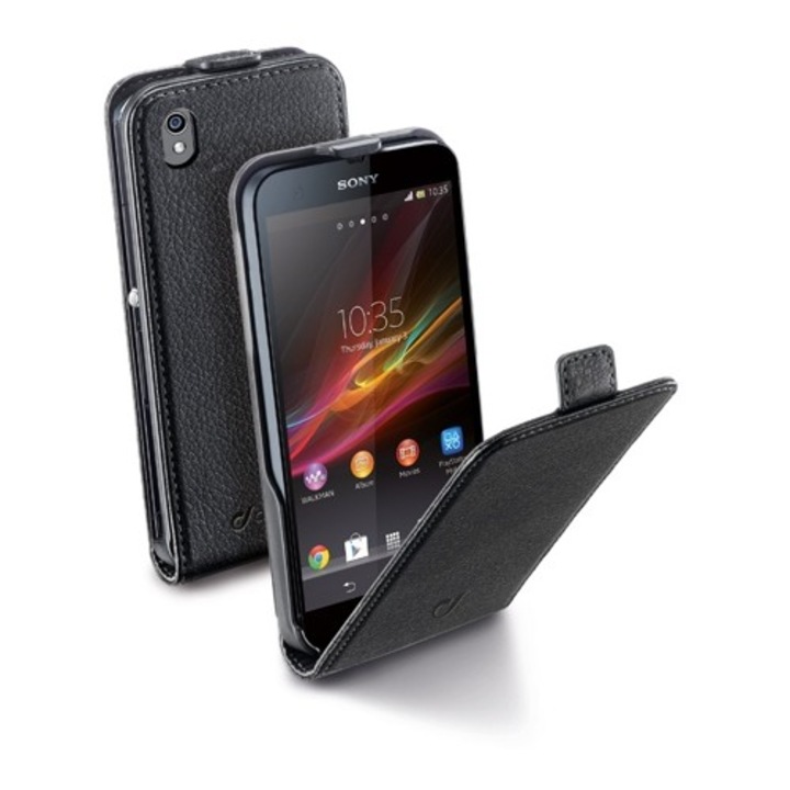 Калъф за телефон Cellular Line Flap Essential, за Sony Xperia Z1, черен