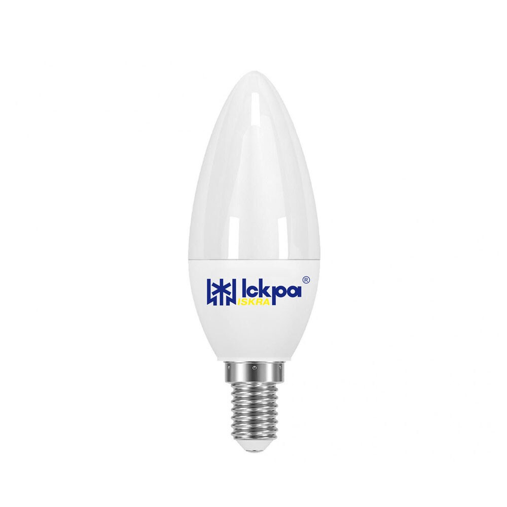 Bec LED C37 5w, lumanare, E14, 3000k lumina calda, Iskra