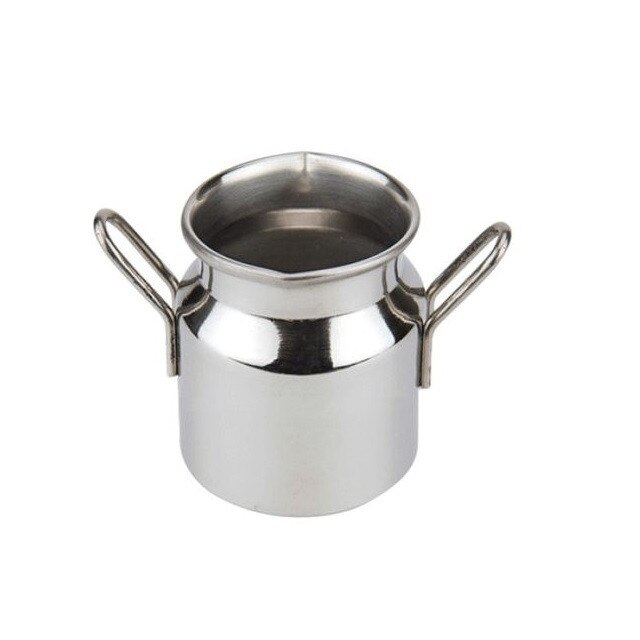 Minibidon inox servire sosuri,smantana RAKI 80ml 5xh5cm