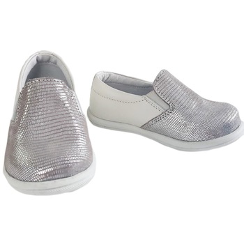 Mocasini copii piele Tar argintiu Pj Shoes 23 Mocasini copii piele Tar argintiu Pj Shoes 23