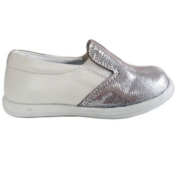 Mocasini copii piele Tar argintiu Pj Shoes 22 Mocasini copii piele Tar argintiu Pj Shoes 22