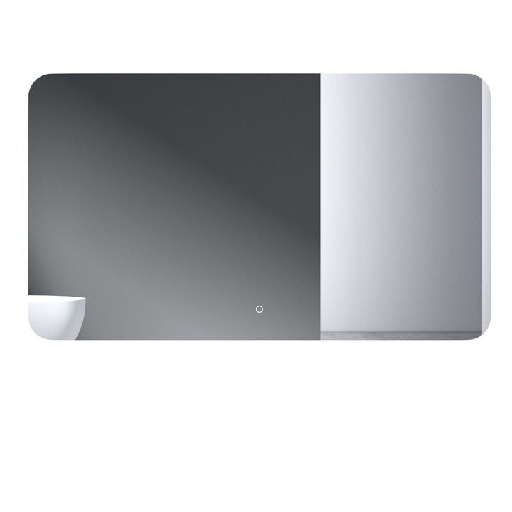 LED огледало за баня EGO Interiors, 70 х 120 см, Сребрист
