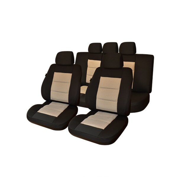 Set huse scaun lux premium negru-bej UMB3