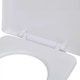 vidaXL Lassú csukódású szögletes WC ülőke fehér