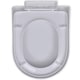 vidaXL Lassú csukódású szögletes WC ülőke fehér