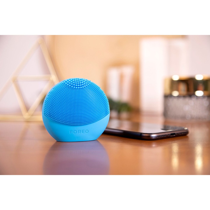 Уред за грижа/почистване на лицето Furnizor Online LUNA, Водоустойчив, Син