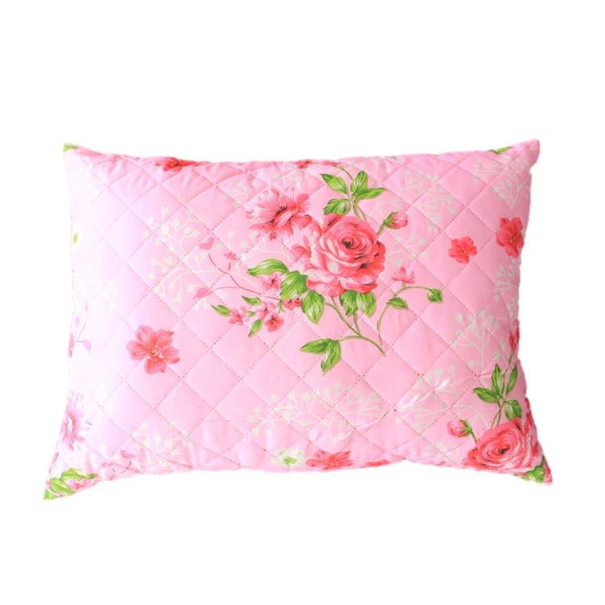 Perna matlasata Gecor, microfibra imprimata Buget, 50X70 cm, roz