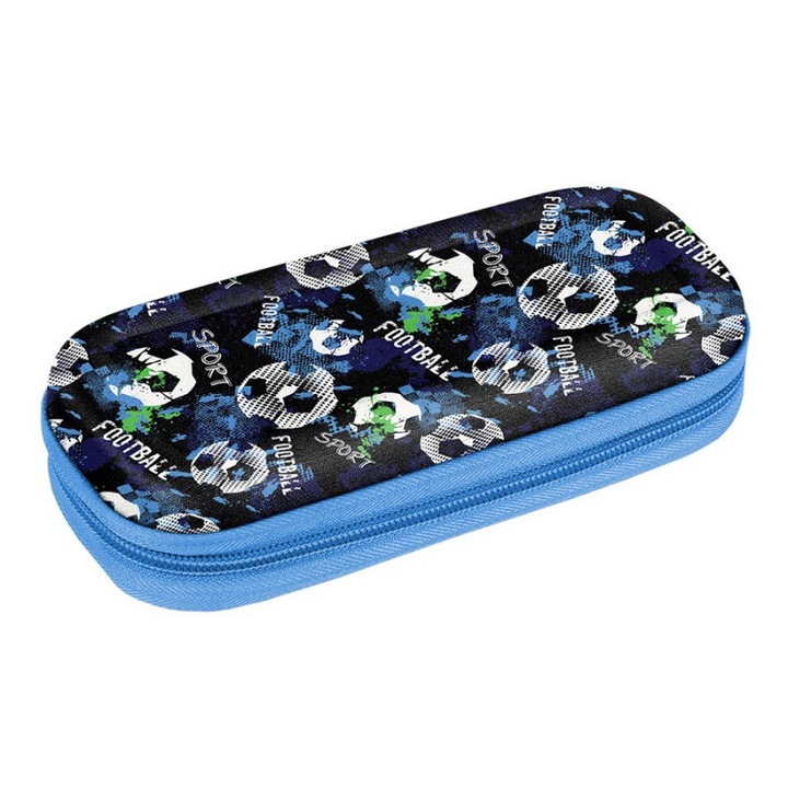 Несесер Paso футбол 18-0011FT, черен/ син, 18x8,5x5