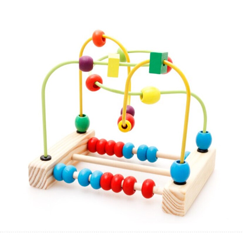 Jucarie Montessori 2 in 1 Labirint cu bile si Numaratoare