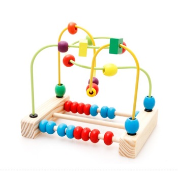 Jucarie Montessori 2 in 1 Labirint cu bile si Numaratoare Jucarie Montessori 2 in 1 Labirint cu bile si Numaratoare