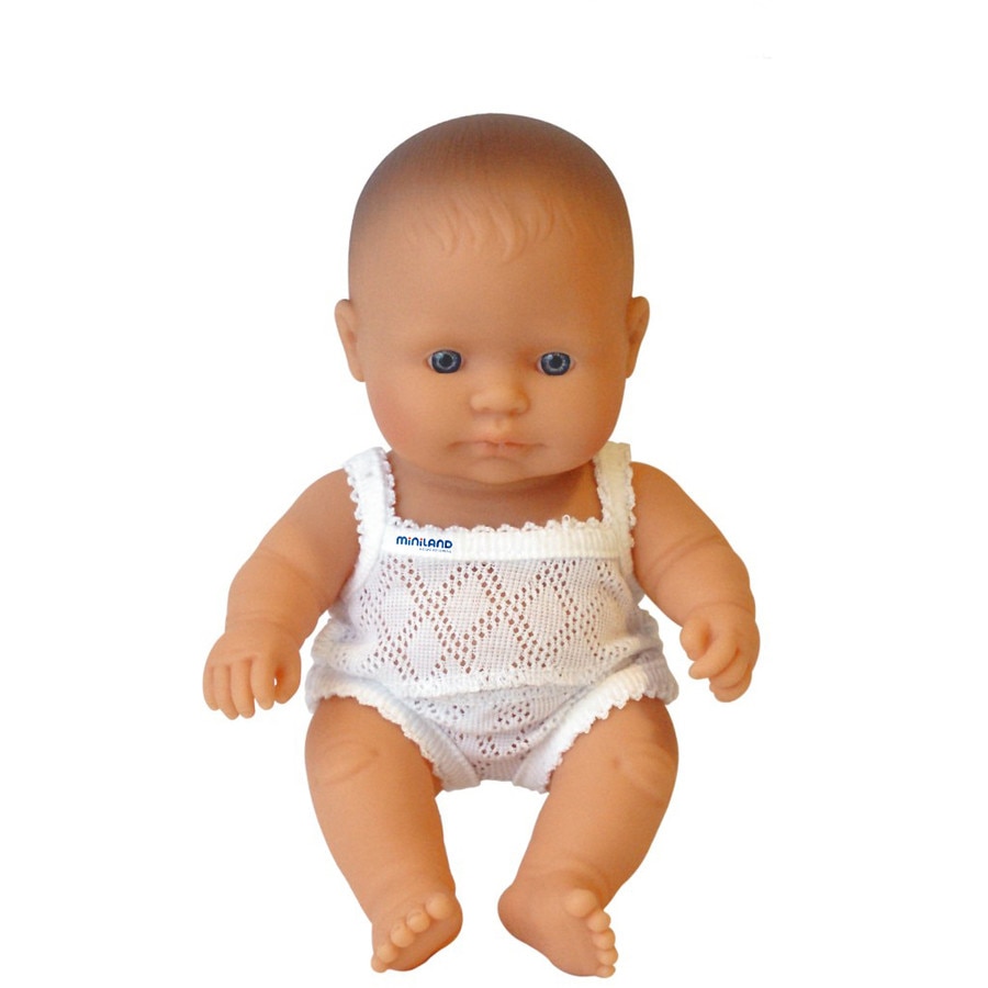 Papusa Baby european baiat - 21 cm, Miniland