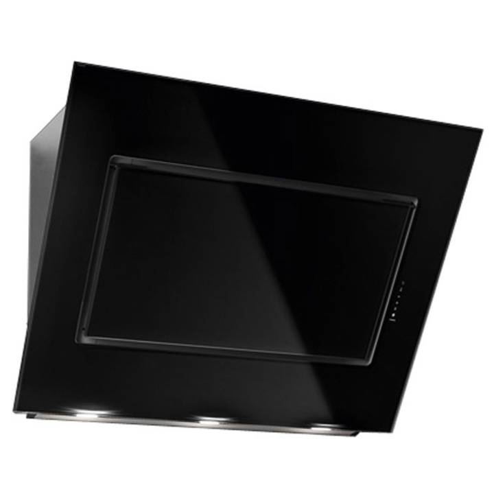 FALMEC QUASAR Green Tech стенен абсорбатор L=90 см, Клас A+++, Черно стъкло, 800 mc/h, Периметърно засмукване, Сензорно управление, LED, Таймер