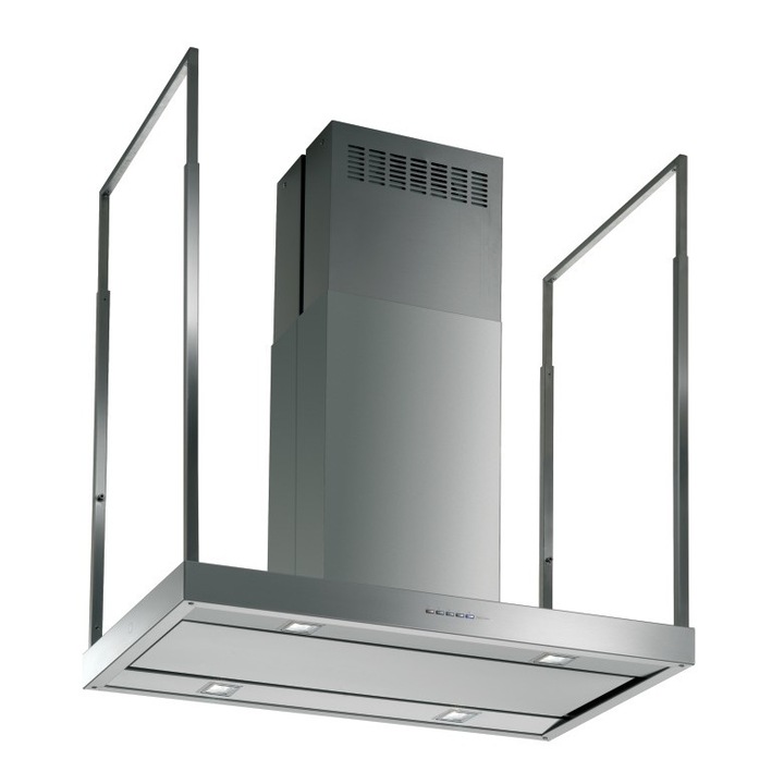 Pachet hota de plafon FALMEC NUVOLA L=90 cm si motor de exterior 1000 mc/h, Garantie 5 ani, Telecomanda, Inox, Fabricatie Italia
