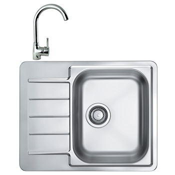 Pachet chiuveta Alveus Line 110, 615x500 mm, cuva stanga, adancime 150 mm, Inox + Baterie Karina Pachet chiuveta Alveus Line 110, 615x500 mm, cuva stanga, adancime 150 mm, Inox + Baterie Karina