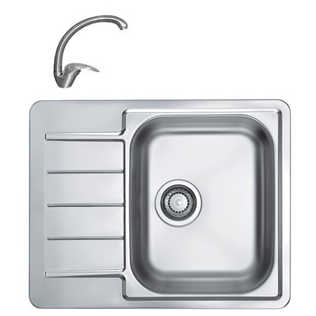 Pachet chiuveta Alveus Line 110, 615x500 mm, cuva stanga, adancime 150 mm, Inox + Baterie GM 130 Pachet chiuveta Alveus Line 110, 615x500 mm, cuva stanga, adancime 150 mm, Inox + Baterie GM 130