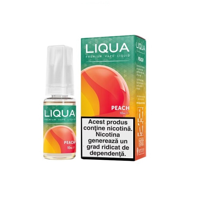 Lichid pentru tigara electronica Liqua 10 ml, Piersica, 0 mg, fara nicotina