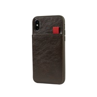 carcasa pentru iphone xxs piele eco cu folie protectie ecran - maro imagen 8_0_
0
