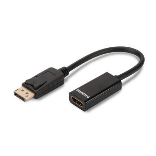 Adaptor cu cablu DP , Assman , DP tata plug / HDMI A mama jack , 0.15 m , negru
