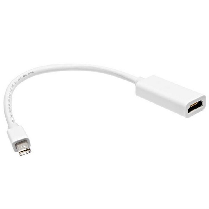 Mini DisplayPort - HDMI конвертор 25см, бял