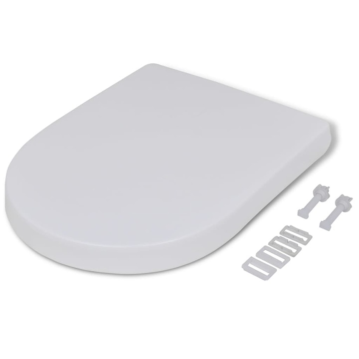 vidaXL - 2 db fehér műanyag WC ülőke lassan csukódó fedéllel