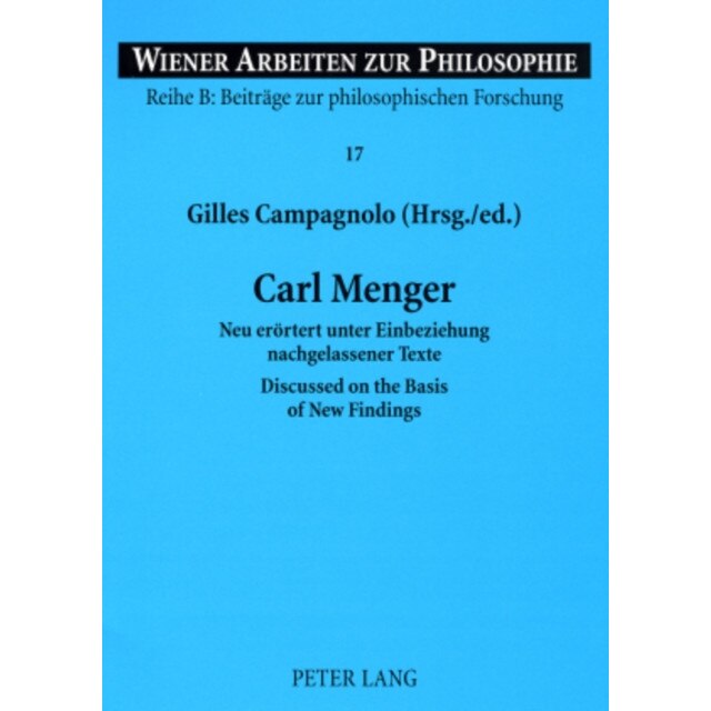 Carl Menger de Gilles Campagnolo