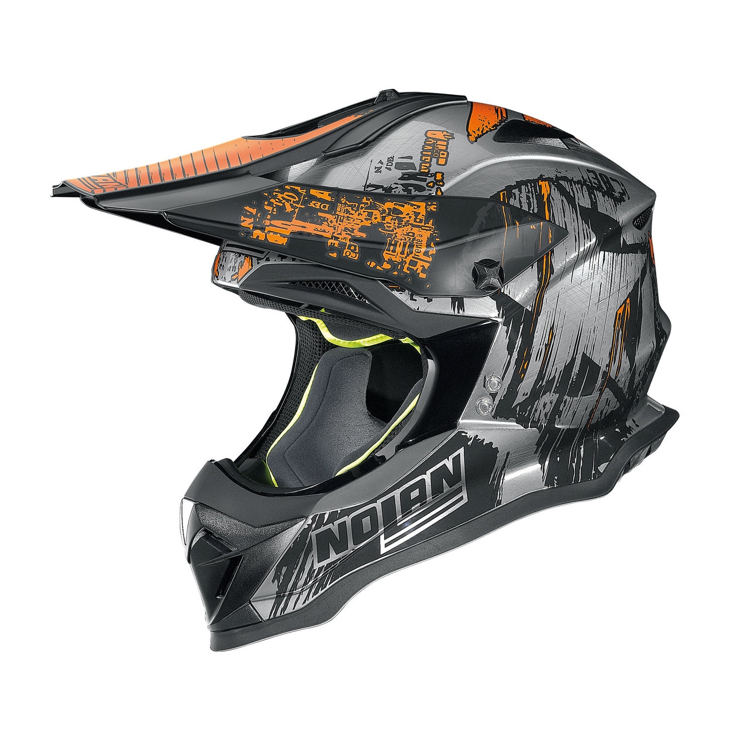 Casca moto NOLAN Offroad - N53 Cliffhanger - scratched chrome XL