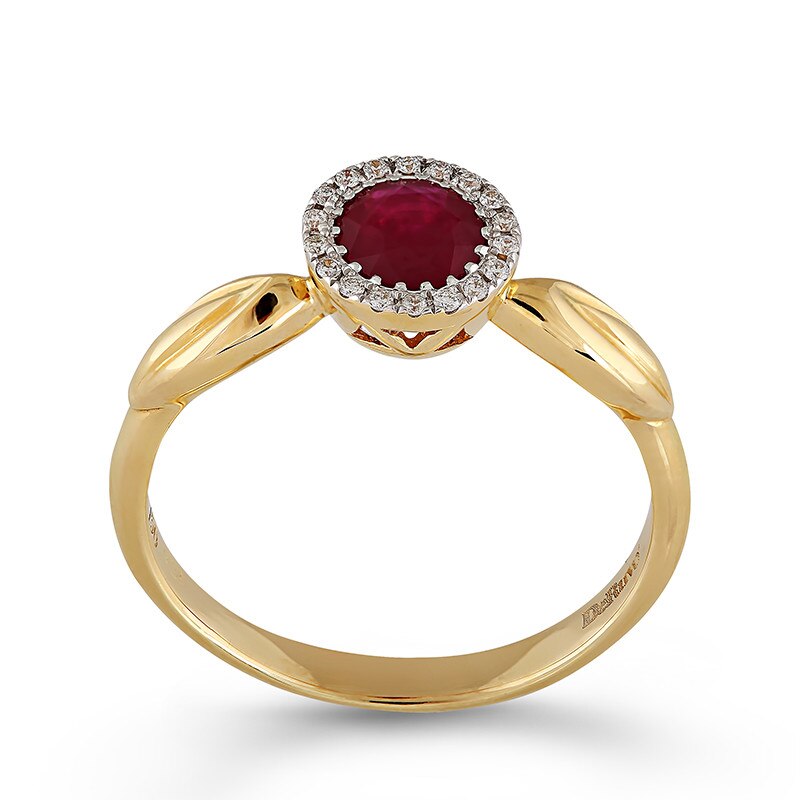 Inel Deruvo Aur 18k Diamante, Rubin, 54 R30379-YRU