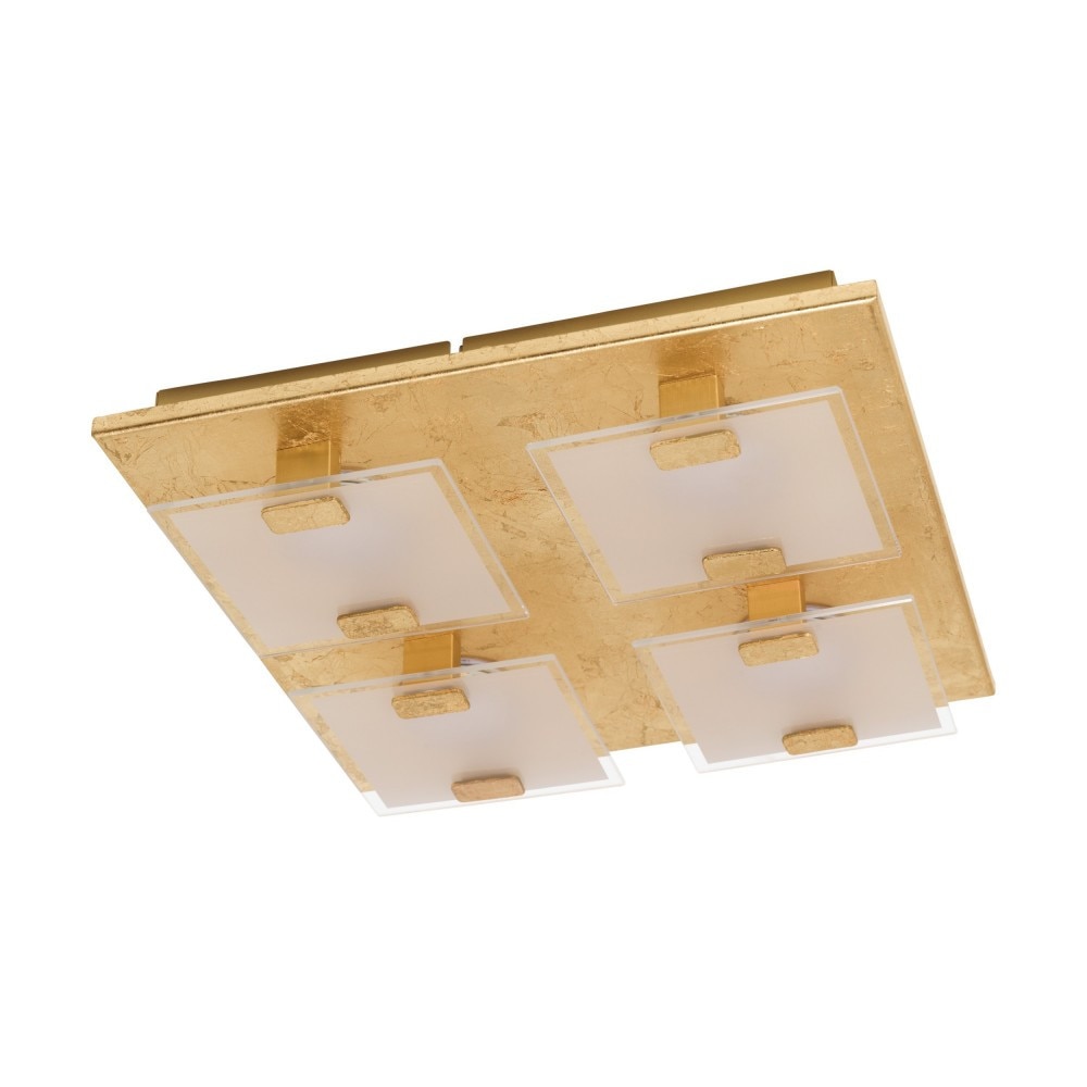 Plafoniera Vicaro EGLO, metal,sticla, auriu