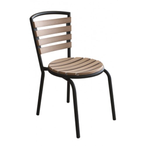 Scaun RAKI POLYWOOD NATURAL 77x40cm