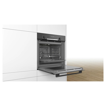 Cuptor incorporabil Bosch HBG5780B0, Electric, Multifunctional, 10 functii, 30 de programe automate, Grill, Autocuratare pirolitica, 71 L, Clasa A, Negru