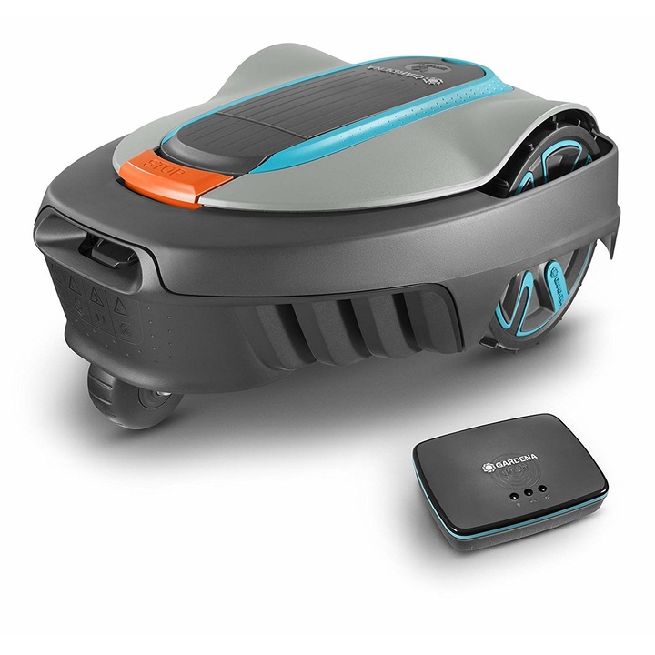 Косачка-робот Gardena smart SILENO city 500, до 500 кв.м.,App, Wi-Fi, LCD Дисплей, Станция за зареждане, Защита против кражба, наклон до 25%, Сив/Черен