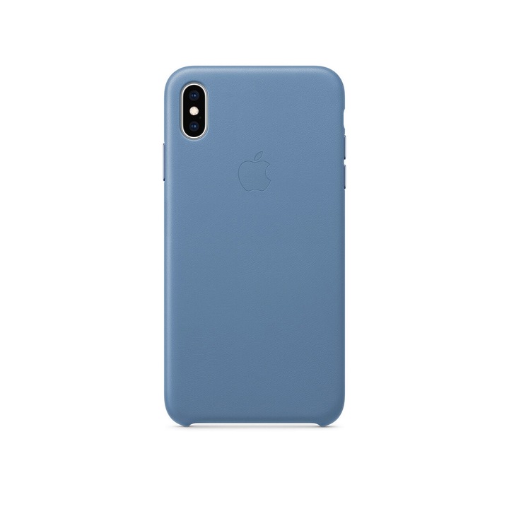 Husa Apple Leather pentru iPhone XS Max, Cornflower