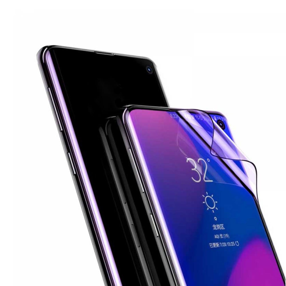 Folie plastic Baseus Full Screen Anti-explosion pentru Samsung Galaxy S10 Plus, flexibila, Negru