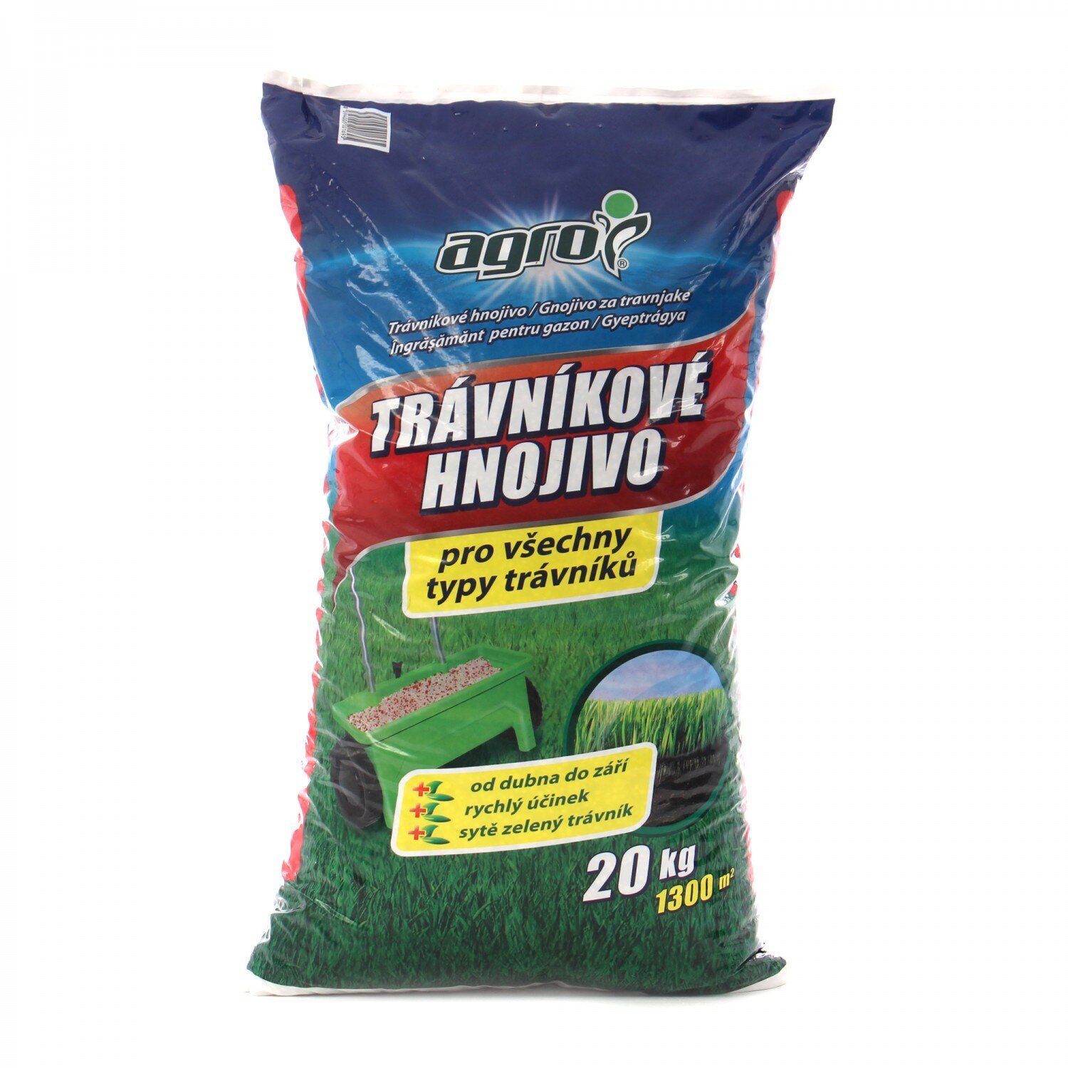 Ingrasamant Agro , Alimenteaza gazonul cu toti nutrientii importanti , Granule, Poate fi utilizat pentru fertilizarea de baza a gazonului