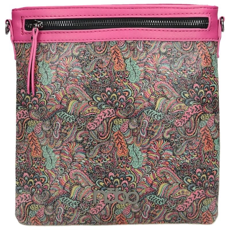 Geanta Nobo roz cu motive florale