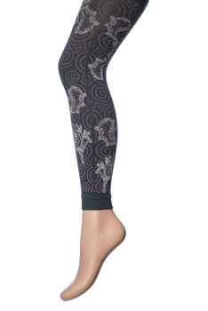 Dres fara talpa, cu model oriental floral, Verde Humus Dres fara talpa, cu model oriental floral, Verde Humus