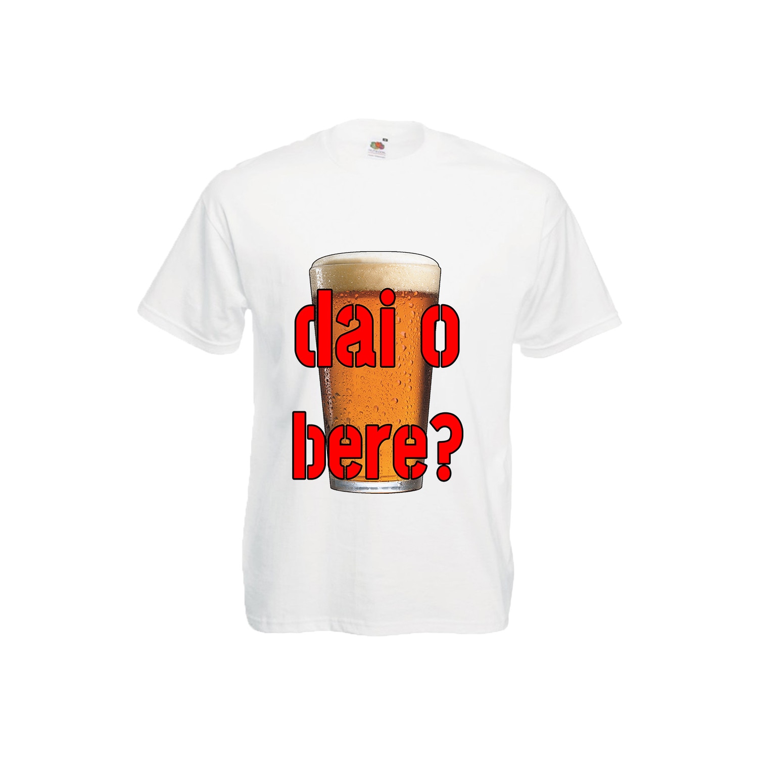 Tricou personalizat dama Fruit of the loom DAI O BERE alb M